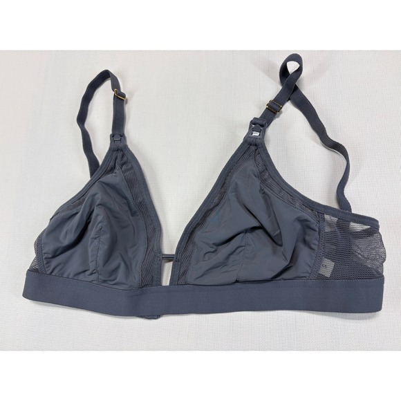 LIVELY Nursing Bralette Gray Mesh Adjustable Straps Women's Size Small - Picture 1 of 6